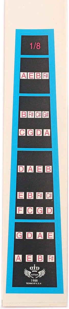 Viool stickers 1/8 - Leer muziekschalen - Fingerboard notenstickers - Ideaal voor beginners - ShopVlot