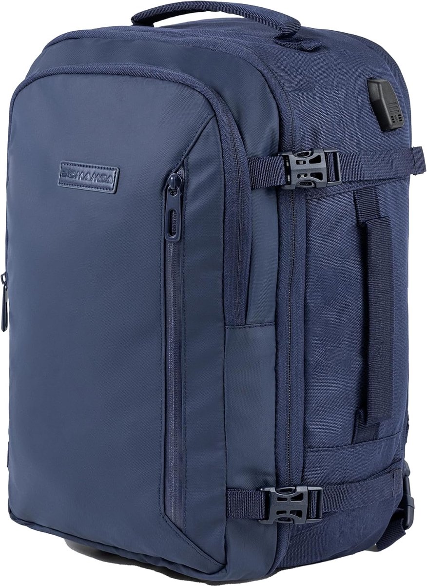 Reisrugzak 40x20x25 cm - Navy blauw - Ideaal voor Ryanair en Easyjet - Perfect voor werk en reizen - ShopVlot
