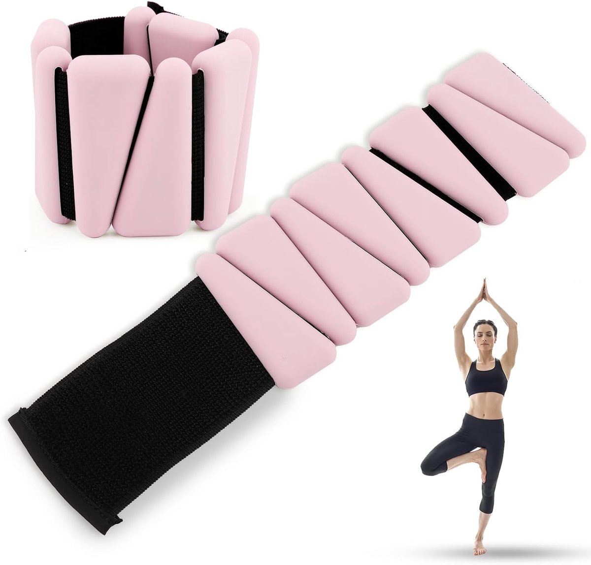 Pols- en enkelgewichten 1 lb - verstelbare silicone armbanden - uniek driehoekig ontwerp - ideaal voor joggen - ShopVlot