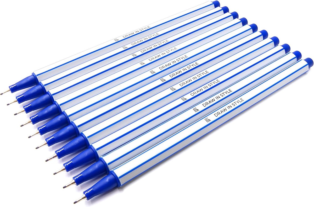 Fineliners 0.5 mm - Metaalversterkte Viltstiften - Voor Nauwkeurig Schrijven en Tekenen - ShopVlot