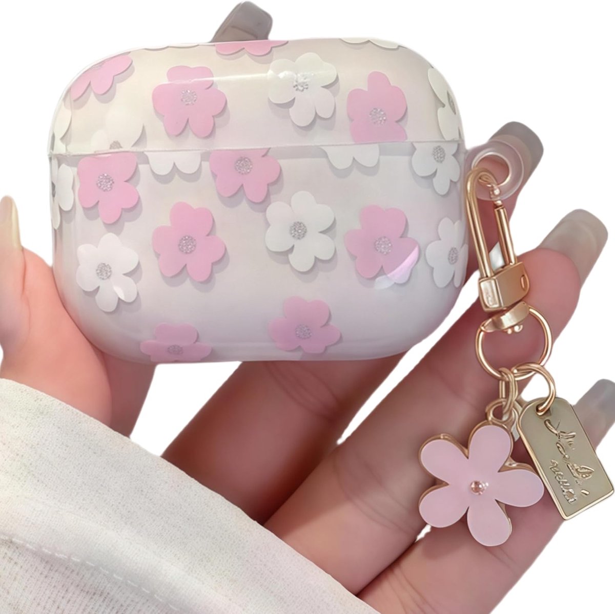 Hoesje voor AirPods 3 - zacht siliconen - schattig bloemenontwerp - anti-val bescherming - ShopVlot