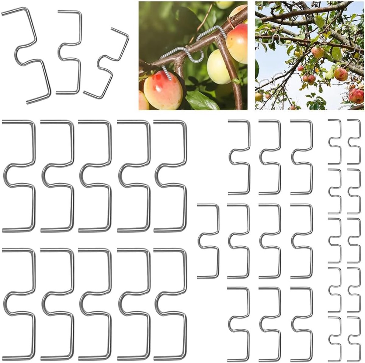 Takverspreider voor fruitbomen - 30 stuks met verschillende maten - Robuust metaal - SnelShoppen