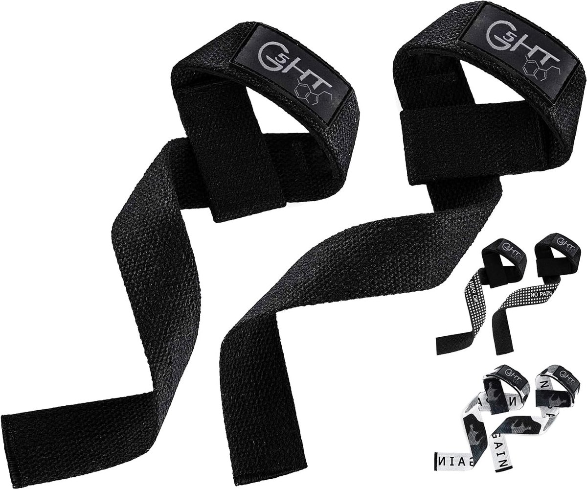 Gewichthefslingers - met neopreen padding - extra grip - ideaal voor krachttraining - SnelShoppen