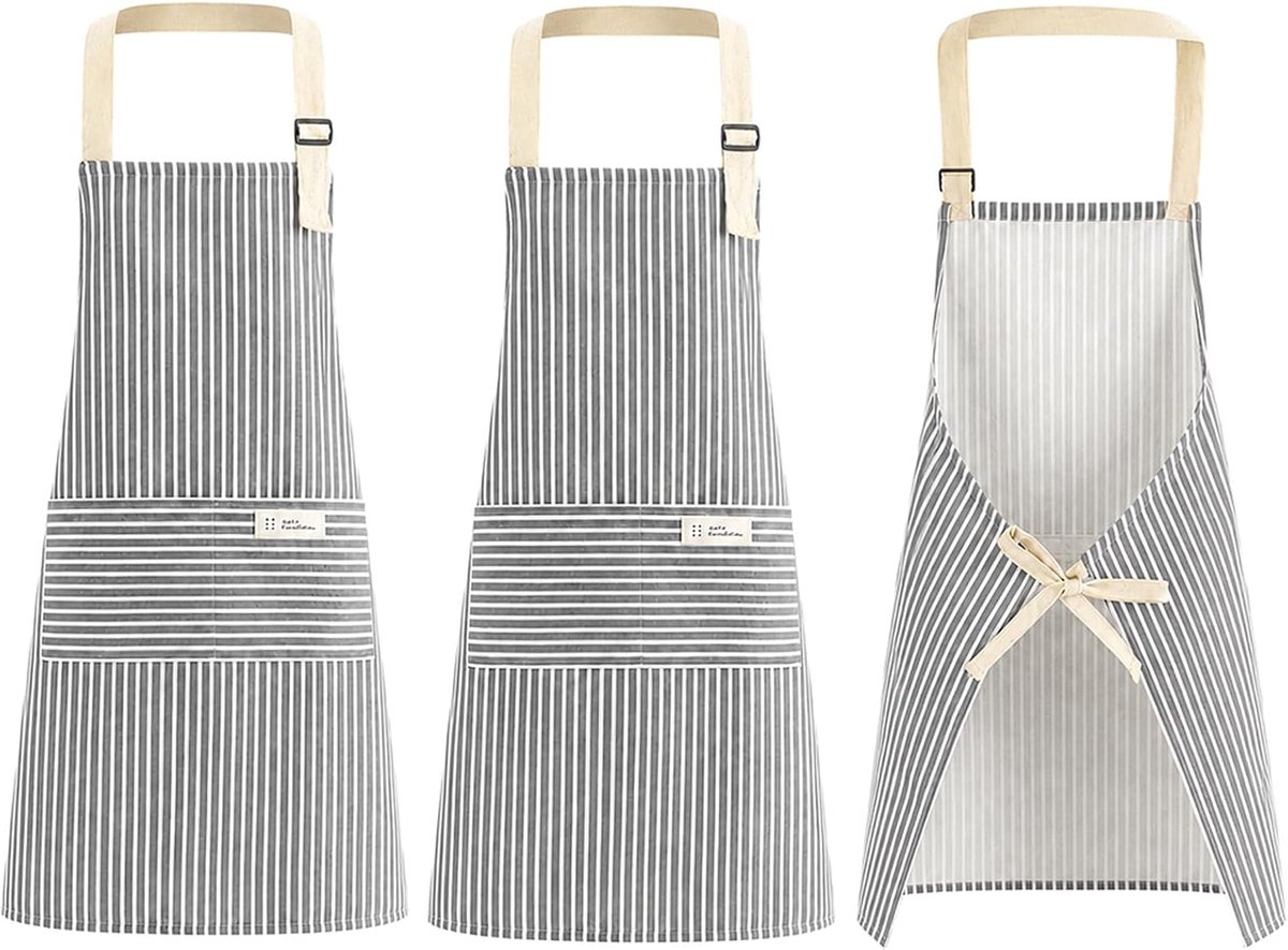 Keukenschort 3 stuks - verstelbaar - anti-fouling - perfect voor koken en bakken - SnelShoppen