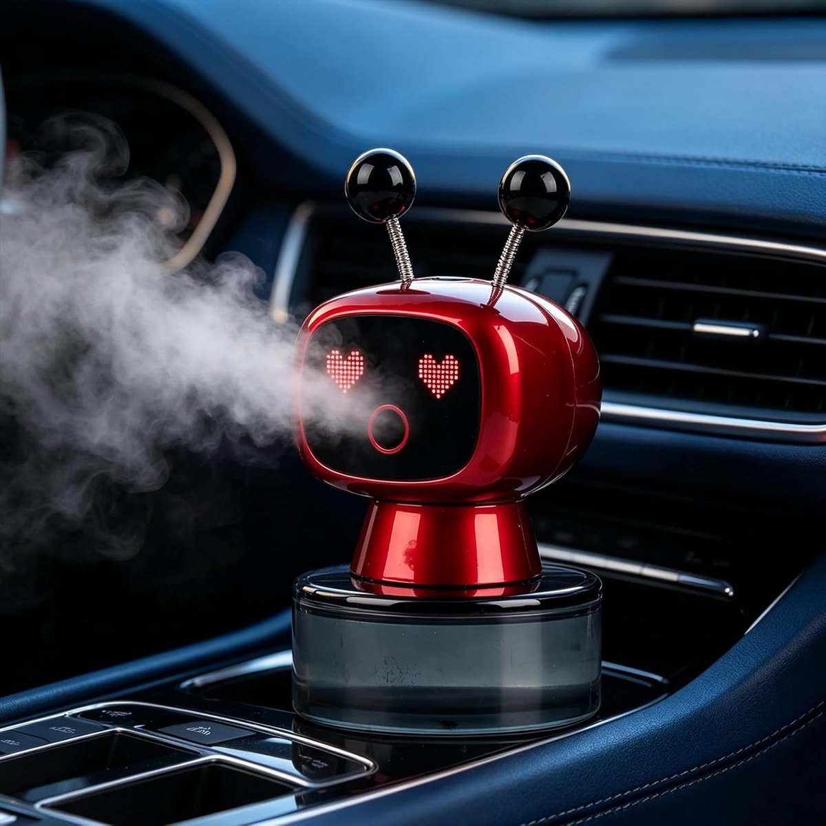 Slimme automatische auto-luchtverfrisser - 4 instelbare standen - Oplaadbare aromadiffuser - Autogeur - Autogeurornament voor middenconsole - Smart Start/Stop - Rood