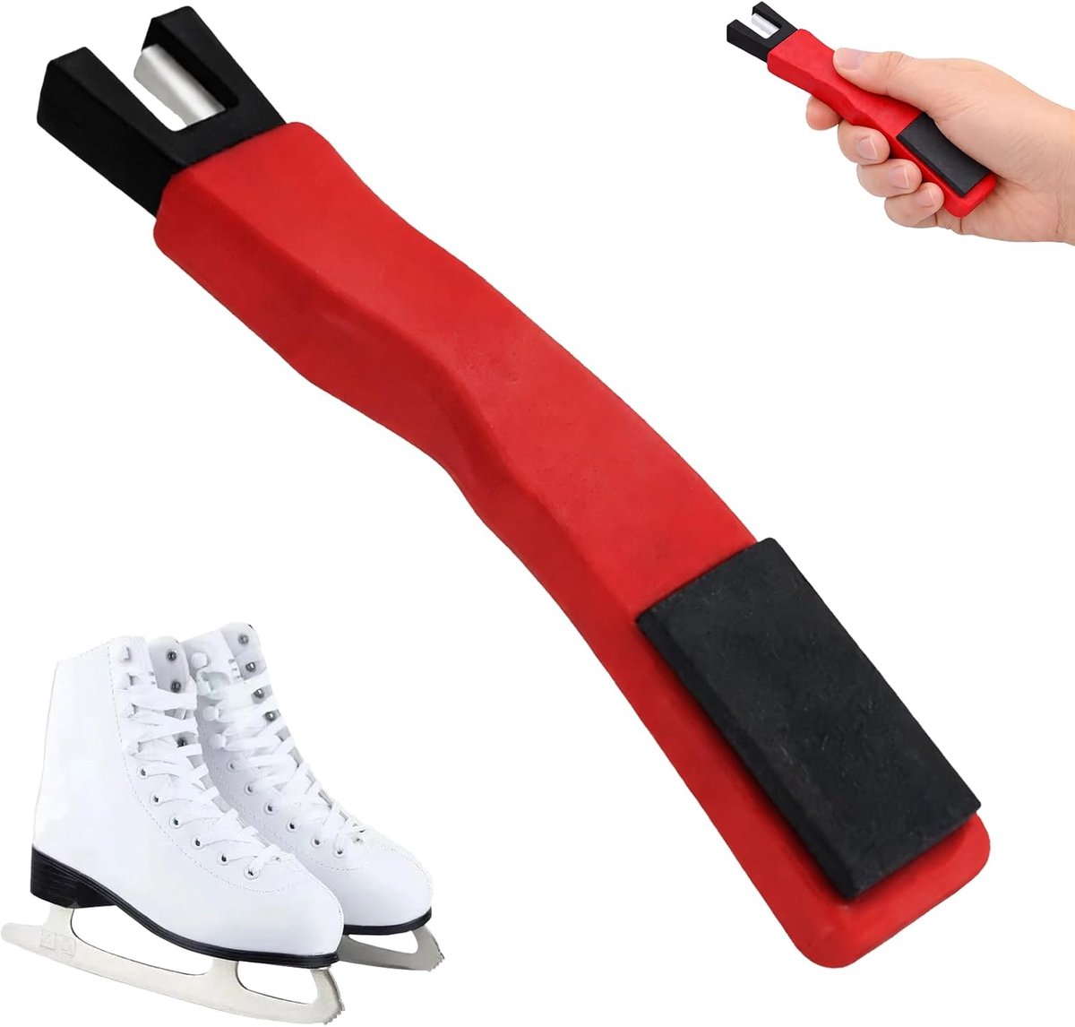 Schaatslijper mobiel - V-vorm keramiek - ergonomisch design - optimale grip voor ijshockey - SnelShoppen