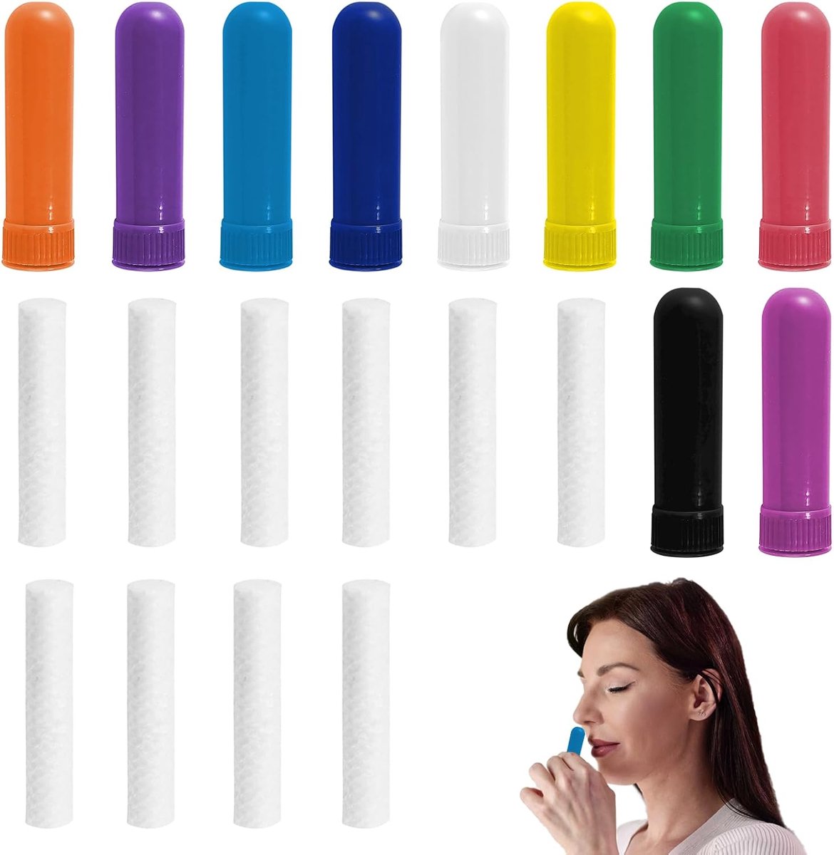 Inhaler pen pack van 10 - aromatherapie - hervulbaar - behoudt geur - SnelShoppen