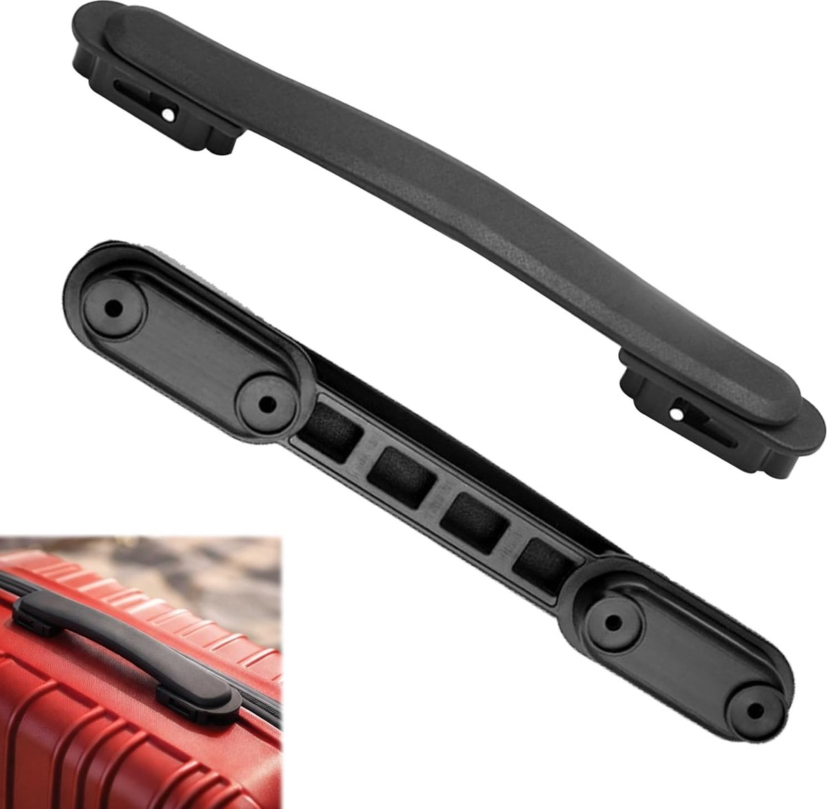 Vervangende Handgreep voor Bagage - Ergonomisch 23 cm - Zwart TPU - Verhoogt draagcomfort - SnelShoppen