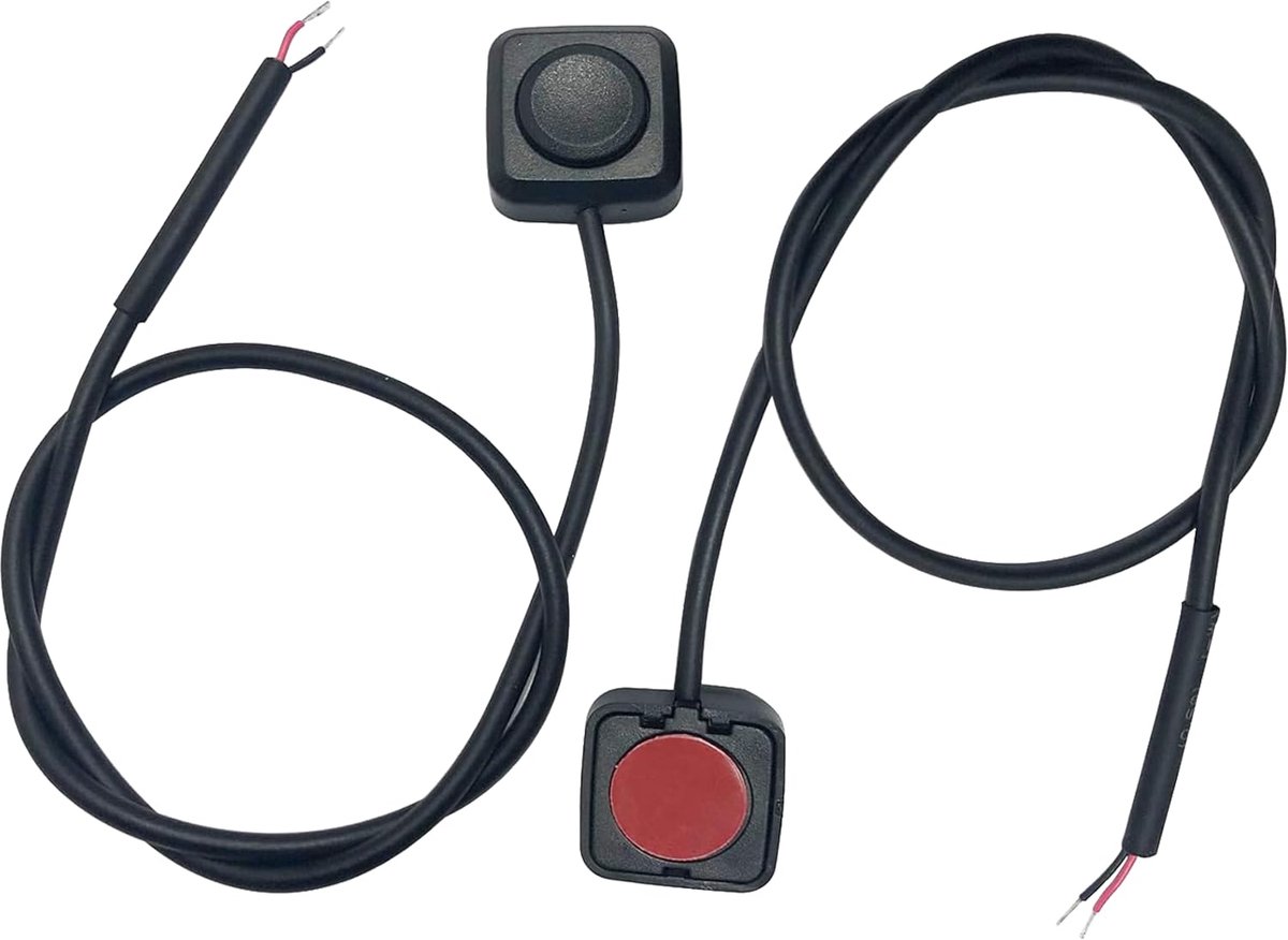 Drukknop schakelaar 12V/24V - mini met 30 cm kabel - zelfklevend en duurzaam - eenvoudig te gebruiken - SnelShoppen
