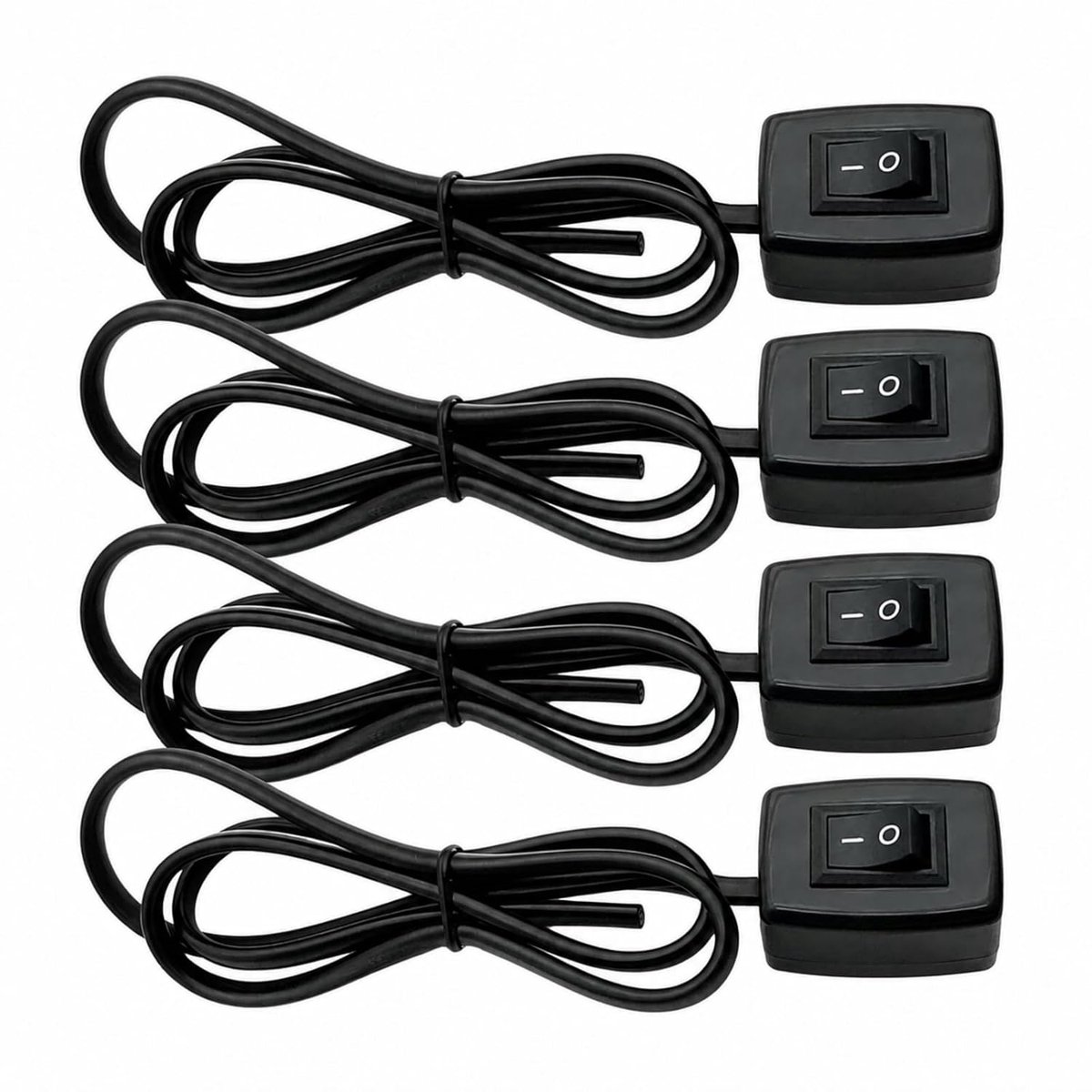 Toggle switch 12 V - 4 x 12 V met zelfklevende achterkant - 3 A 12 V/24 V - voor het bedienen van auto verlichting - SnelShoppen