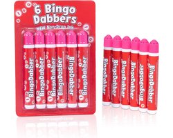Bingo Dabbers set van 6 - 21ml slimline markers - Drupvrije inkt voor nauwkeurig markeren - SnelShoppen