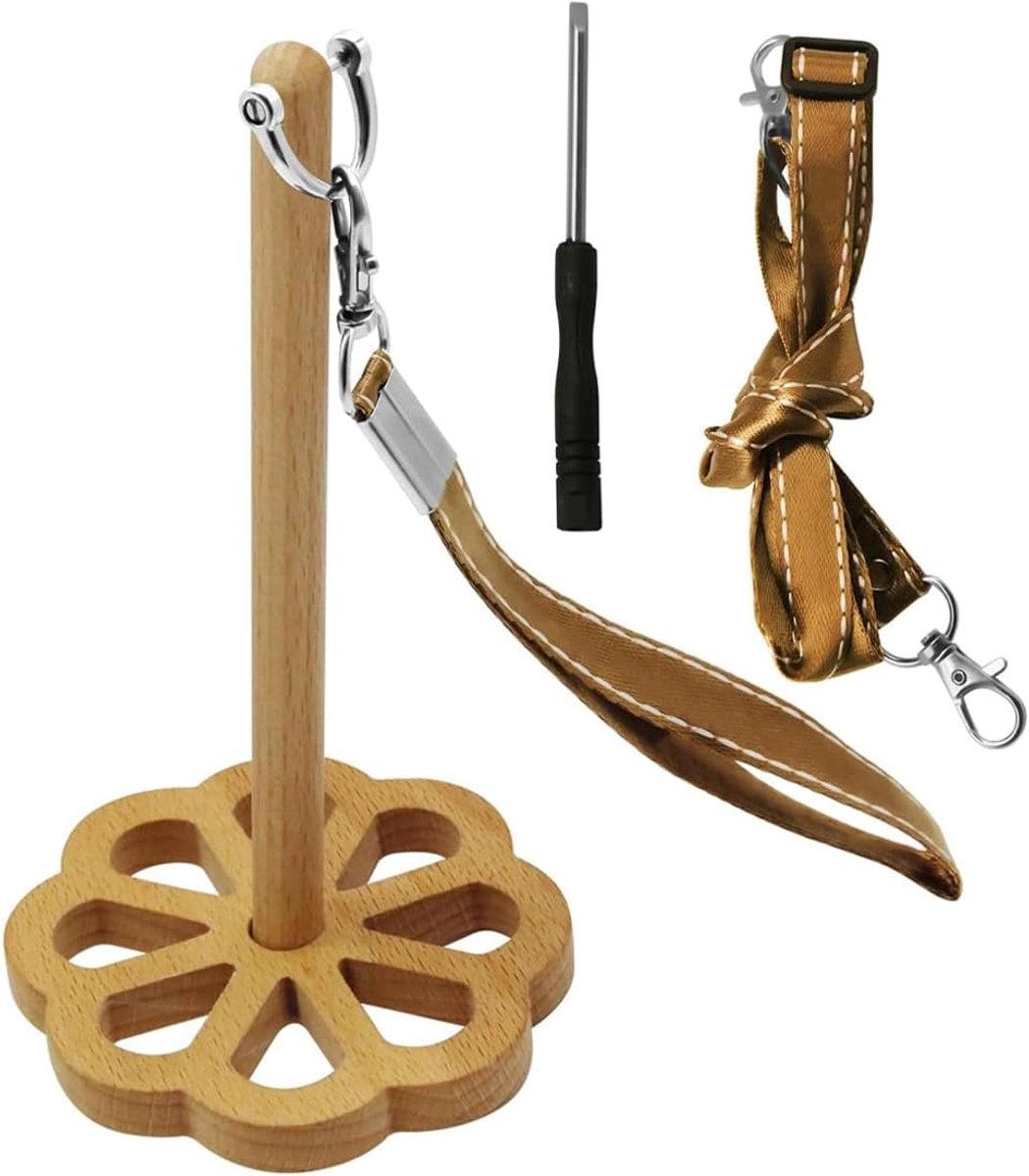 Garenhouder met Schouderband - Houten Garenhouder - Elegant en Draagbaar - Geen Verwarde Garens - SnelShoppen