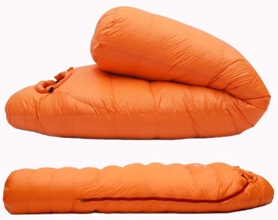 Mummy Slaapzak - Kampeerzak Lichtgewicht - Buiten Kamperen - Wit Ganzenveren Vulling - 210x80x50cm - Groen — afbeelding 5