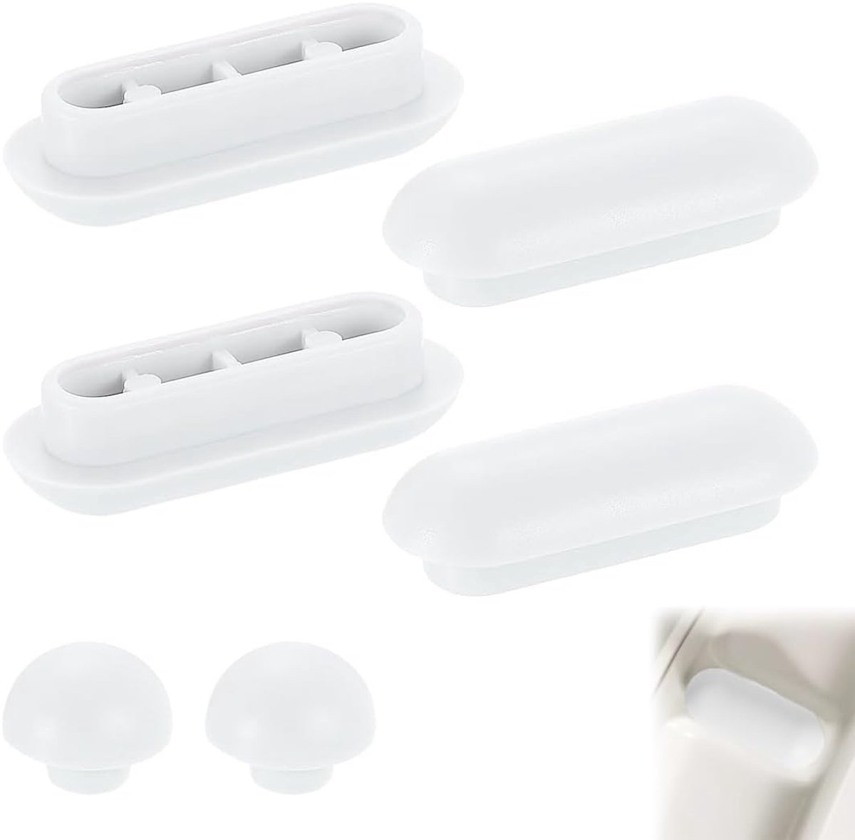 Toiletbrillen 6 stuks - wit - standaardmodel - stabiliteit en bescherming - SnelShoppen