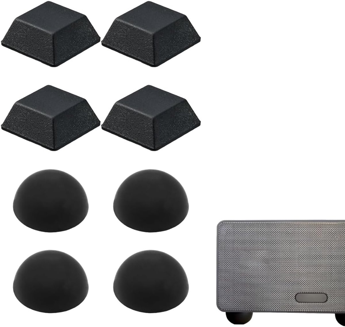 Anti-trillingsdempers 8 stuks - siliconen - universele resonantiebeschermers - optimale audiokwaliteit - SnelShoppen