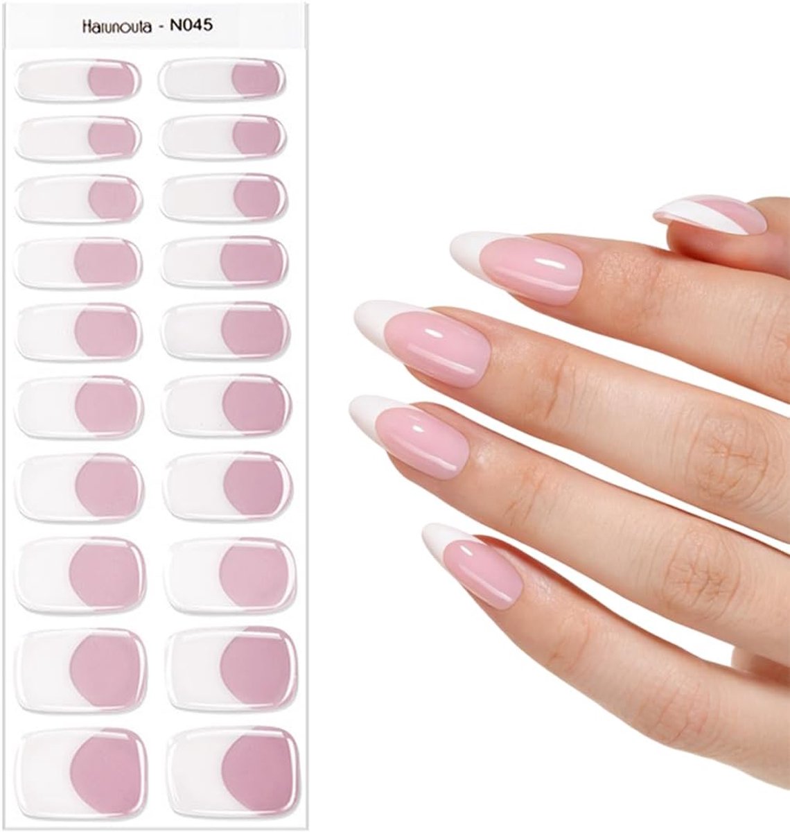 Nagelfolie Franse stijl - UV-hardend - Bloemen design - Snelle manicure - SnelShoppen