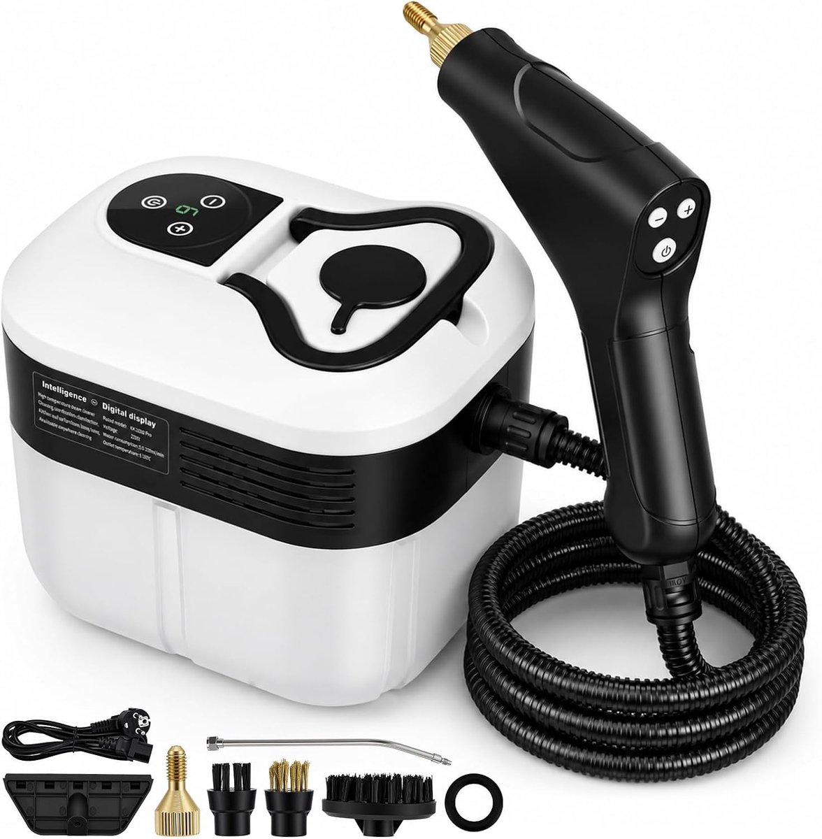 Handheld stoomreiniger 2500 W - 1500 ml tank - 4,5 bar druk - chemisch vrije dieptereiniging - SnelShoppen
