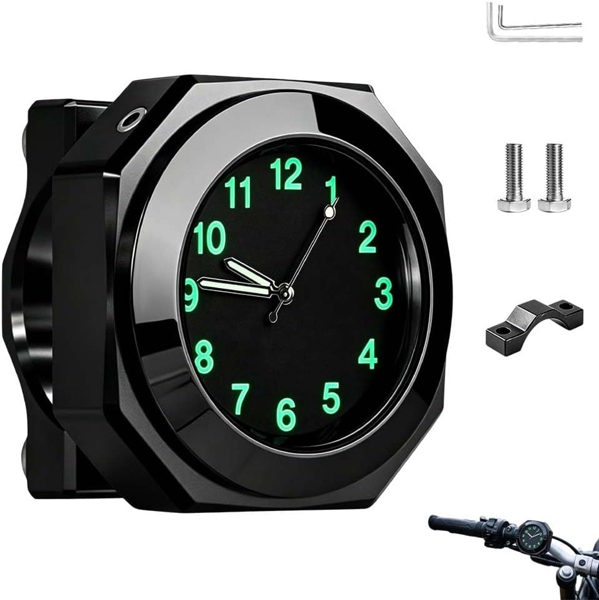 Motorfiets stuurhorloge - aluminiumlegering - waterdicht - betrouwbaar voor elektrische voertuigen - SnelShoppen