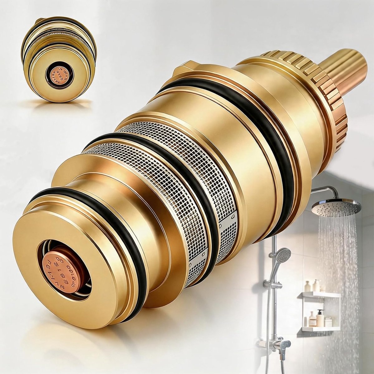 Thermostatische douchecartridge 3/4 inch - messing - OEM 98282000 - vervanging voor Hansgrohe - SnelShoppen