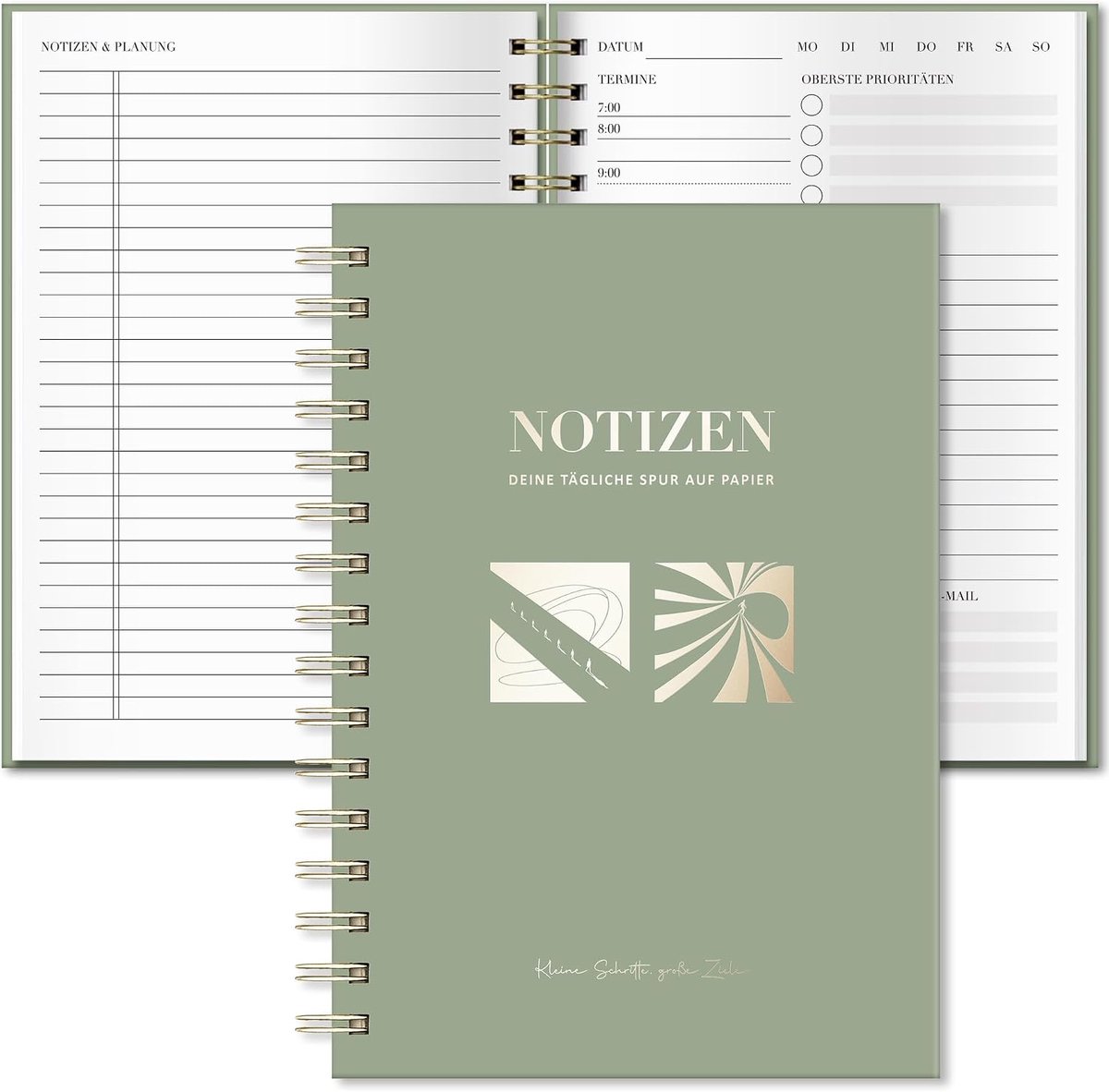 Daily planner groen - kalender voor kantoor - overzichtelijk - efficiënt plannen - SnelShoppen