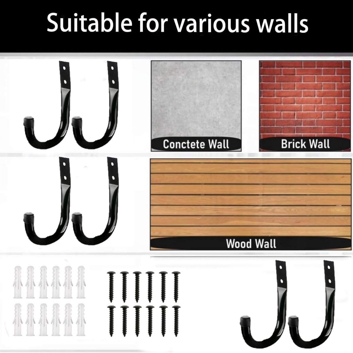 Garage haken 6 stuks - zware kwaliteit - roestbestendig - ideaal voor garage en tuin - SnelShoppen