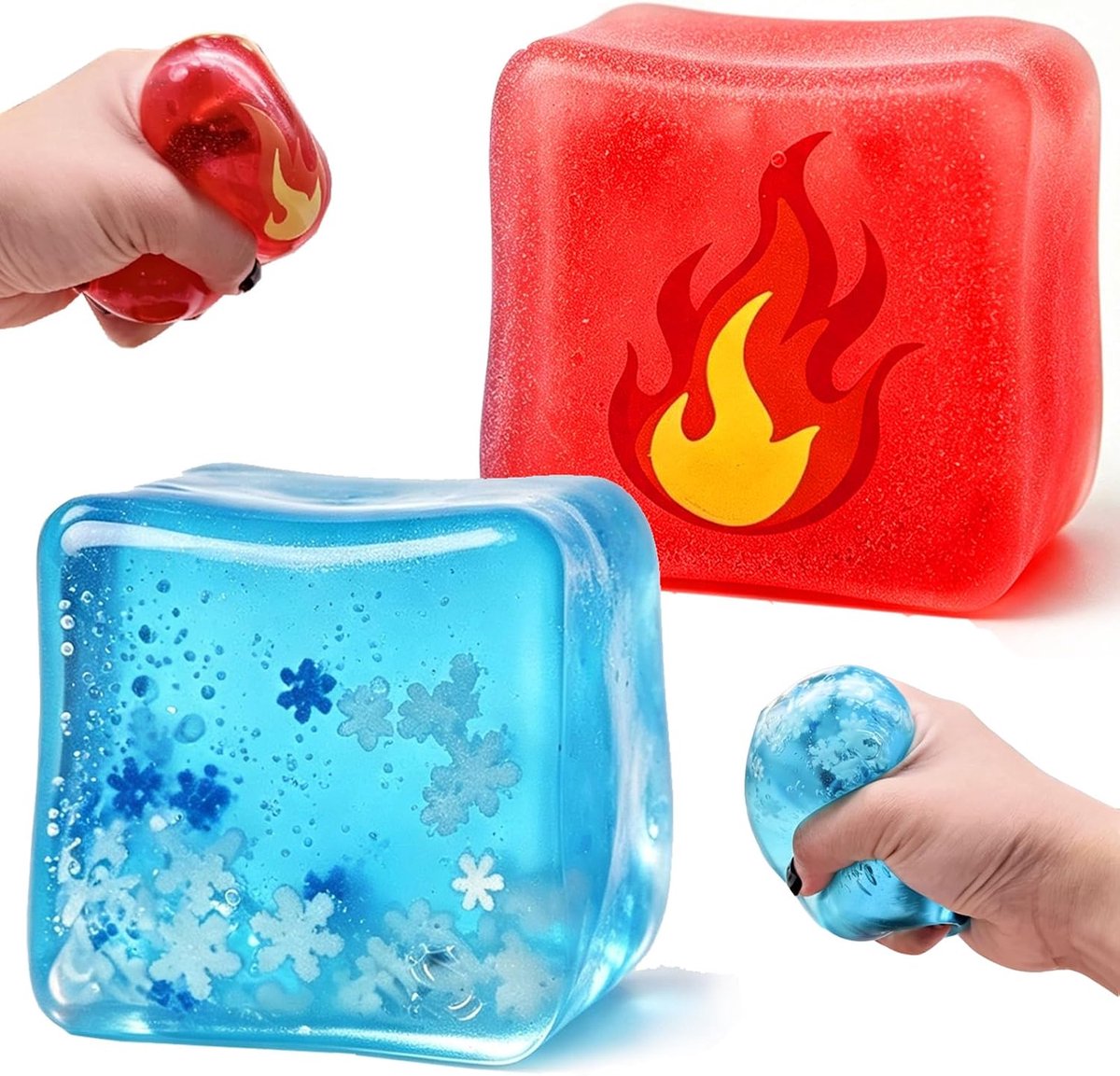 Stressballen Squeeze Cube - vierkant - anti-stress - ideaal voor ontspanning - ShopVlot