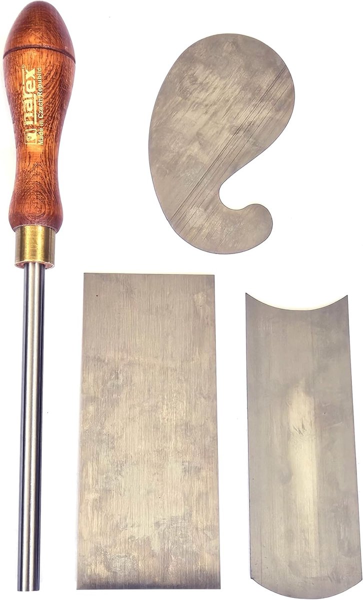 Houtbewerking pull mes set - met pull staal rond - veelzijdige schrapers - ideaal voor timmerwerk - ShopVlot