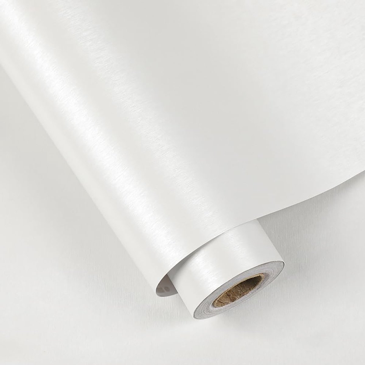 Zelfklevend behang wit metallic 40 x 500 cm - vinyl contactpapier - eenvoudig aan te brengen - ShopVlot