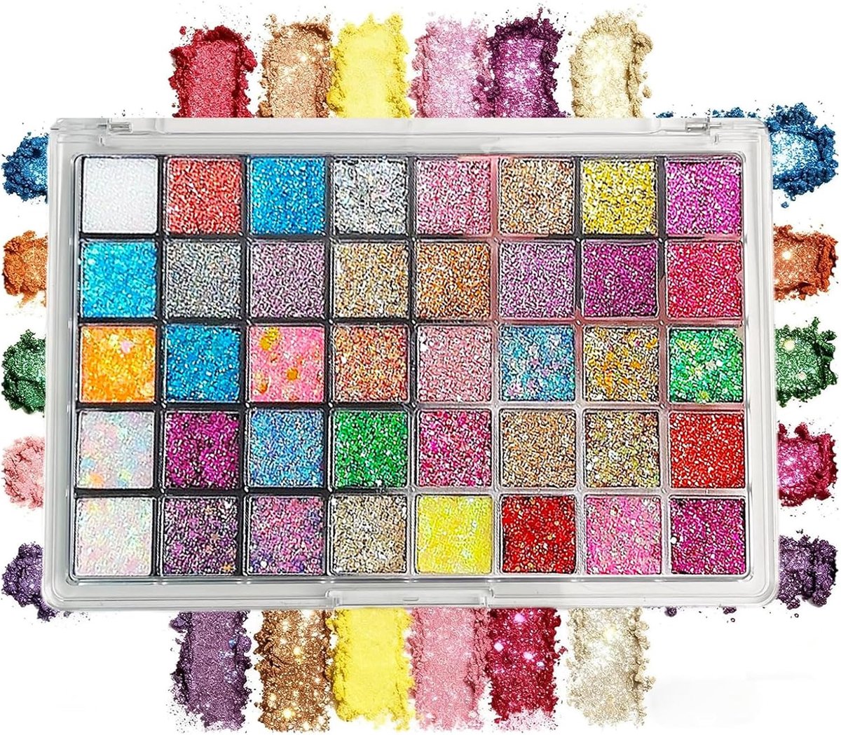 Oogschaduwpalet 40 kleuren - Glitter en metallic - Waterdicht en duurzaam - Perfect voor feestmake-up - SnelShoppen