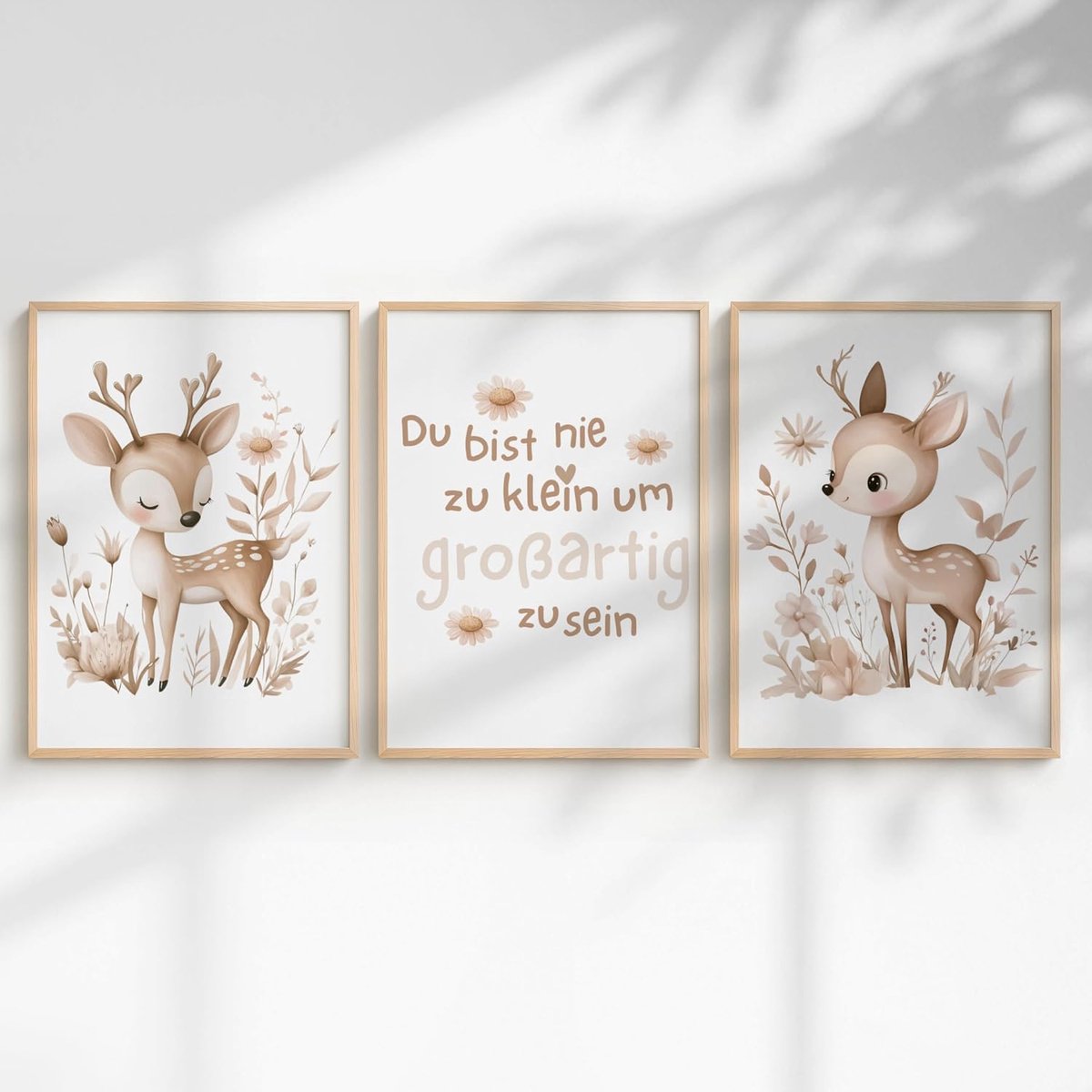 Posters voor kinderkamer A4 - 3-delige set - premium papier - liefdevolle spreuken - SnelShoppen