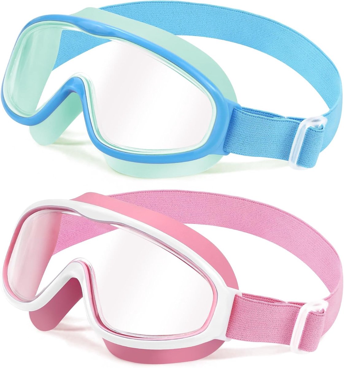 Zwemgoggles voor kinderen - Comfortabele stofband - Brede kijkhoek - Anti-fog en UV-bescherming - SnelShoppen