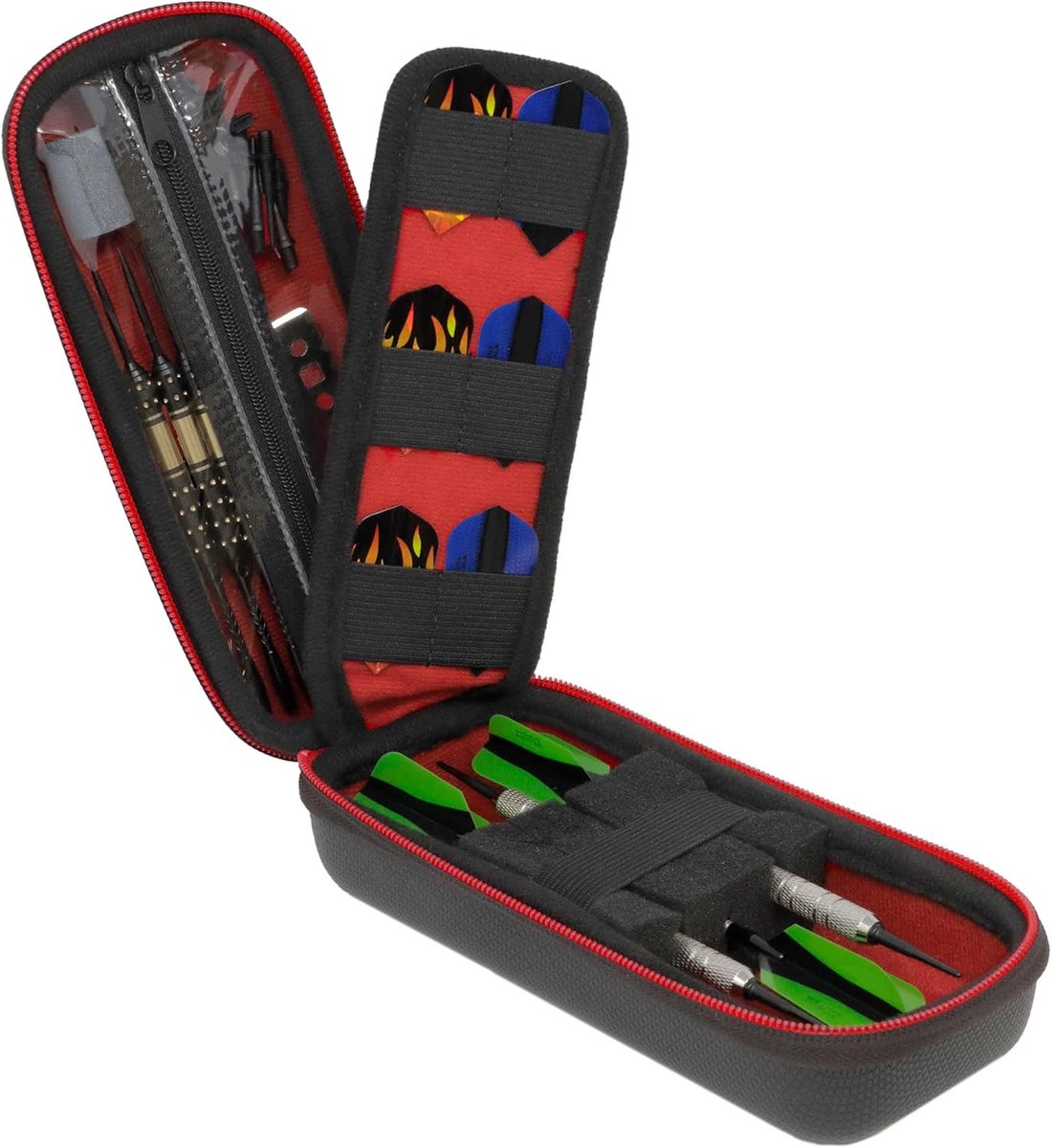 Dartcase holster 3 darts - compact en veilig - met opslag voor accessoires - ideaal voor dartliefhebbers - SnelShoppen