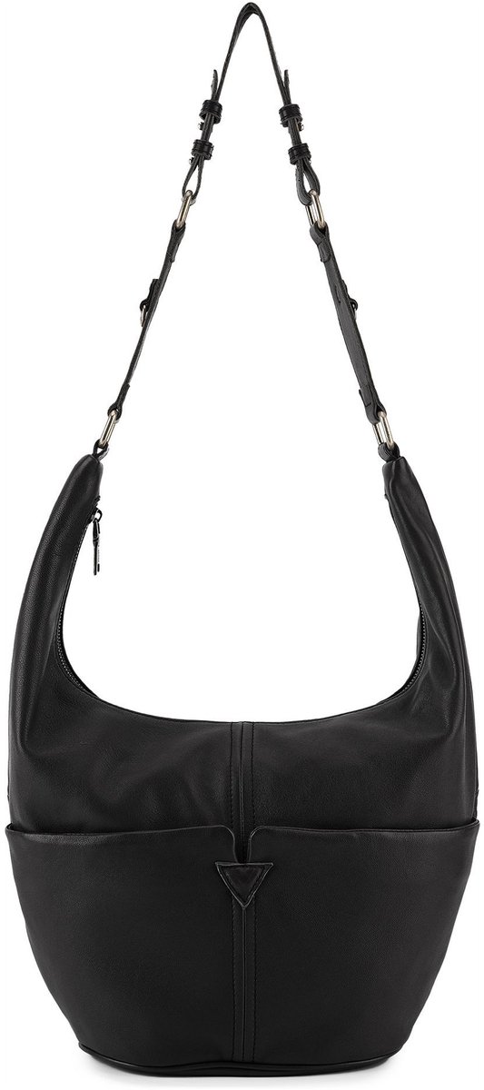 FREDsBRUDER Leren schoudertas Already Yours Collection Hobo Bag Black zwart