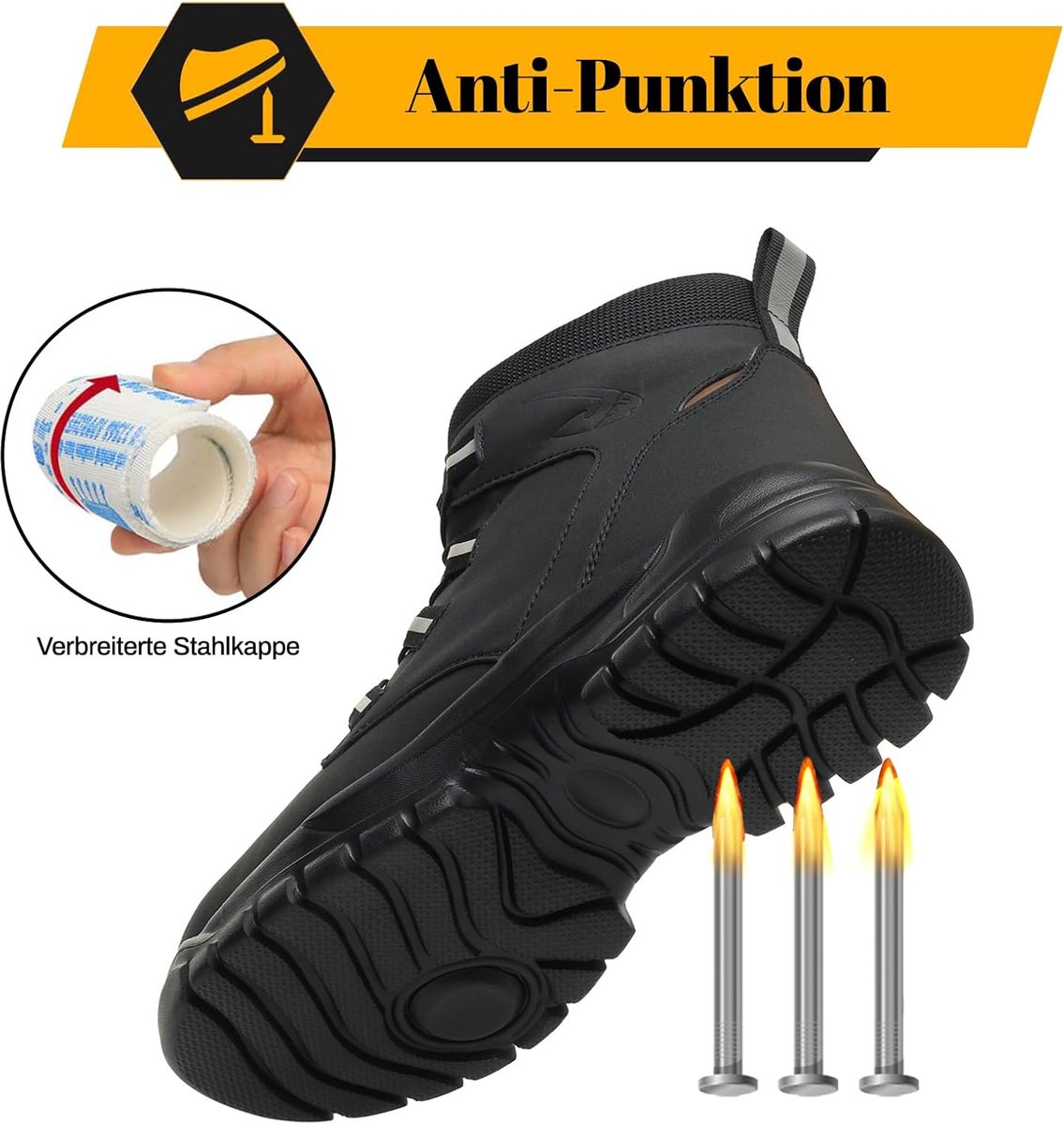 Veiligheidsschoenen 42 EU - Waterproof - Stalen neus - Lichtgewicht werkcomfort - SnelShoppen