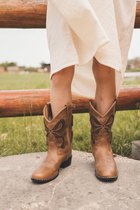 Bootstock Bow Teddy Brown Cowboylaarzen - Kinderen - Bruin - Leer