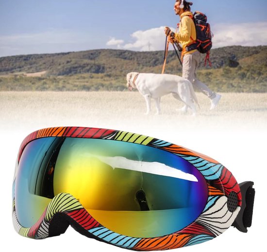 Honden Zonnebril - Hondenbril UV - Oogbescherming Hond - Zacht PVC Frame - 1 Paar - Gestreept Frame — afbeelding 3