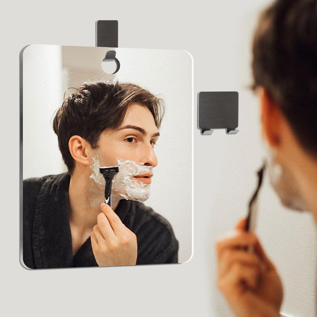 Shaving Mirror 17.3 cm x 13.2 cm - Shatterproof - Frameloos design - Ideaal voor scheren en make-up - ShopVlot