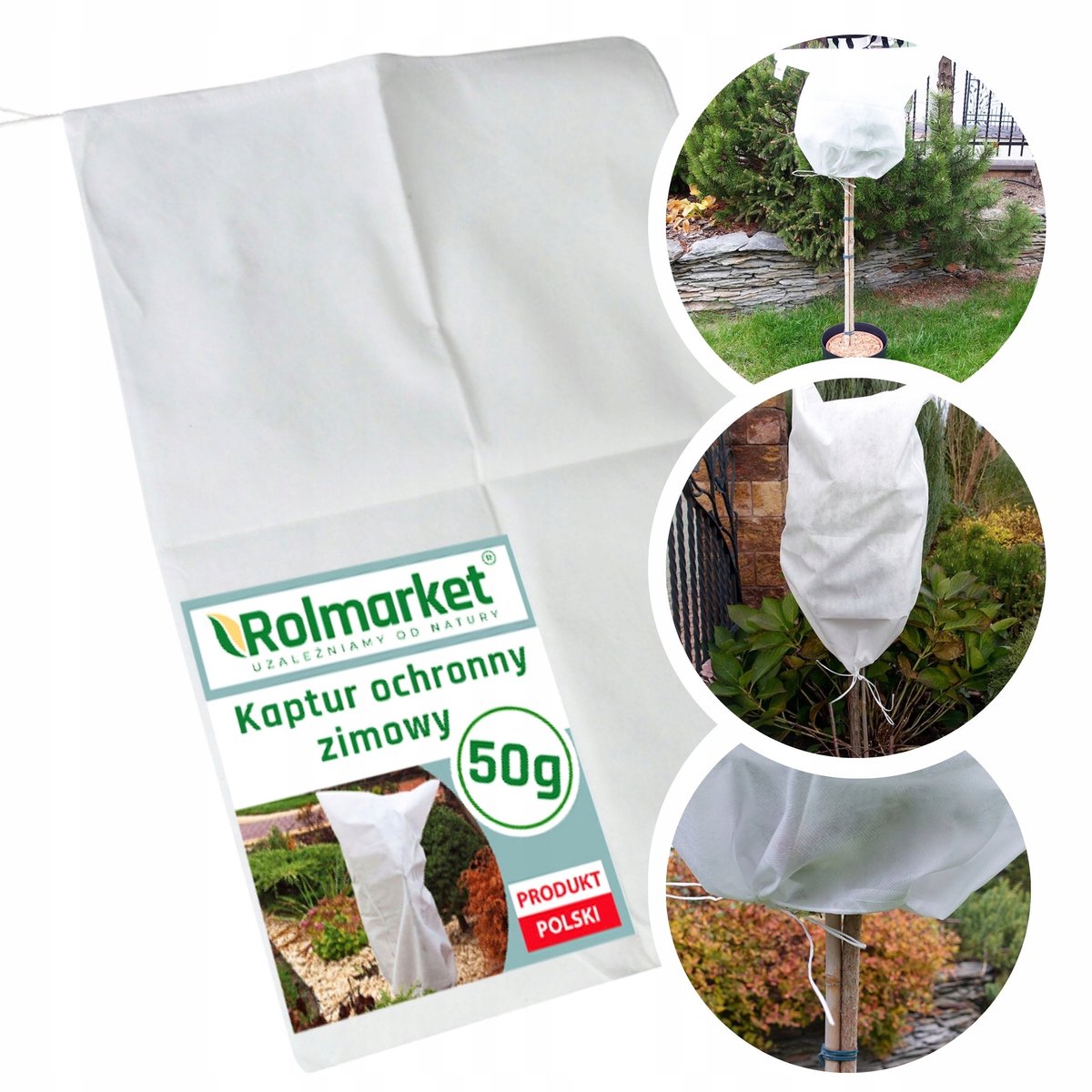 Beschermhoes voor planten, 80x80cm, wit, 50g UV-bescherming