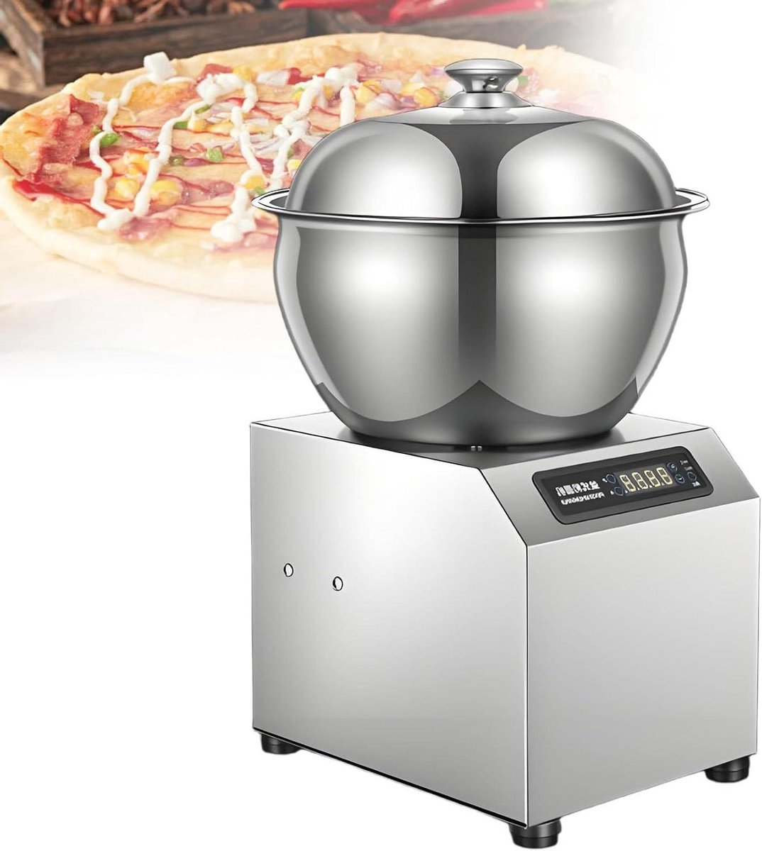 Spiraaldeegmenger - Deegkneedmachine Keukenmachine - Brood Deeg Maken - Dubbele Rotatie Kneedkracht - 5 Kg Capaciteit - Zilver