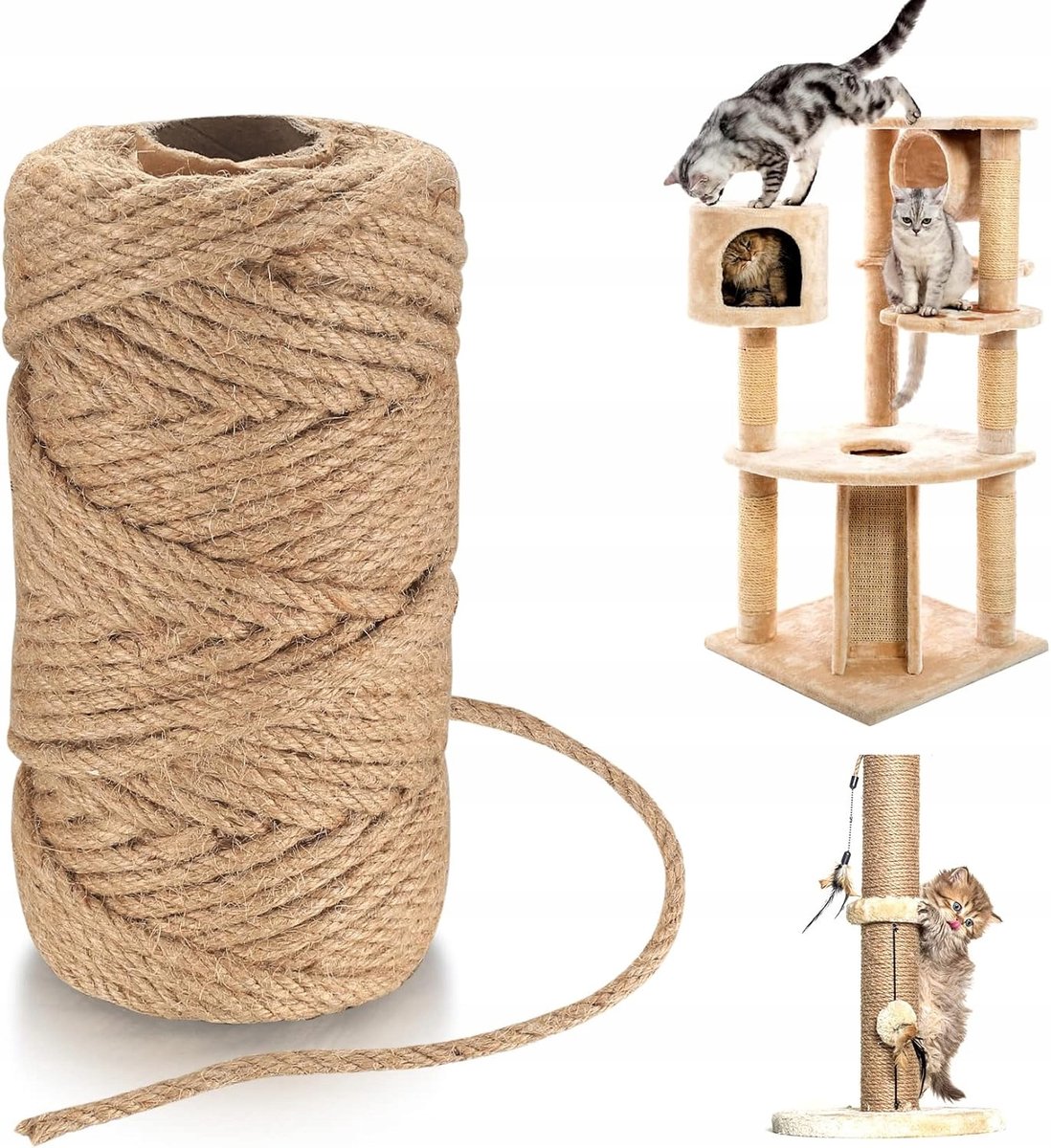 Jutekouw 6mm x 50m - Sterk, Natuurlijk en Decoratief