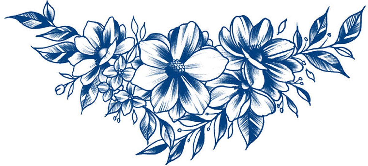 Tijdelijke tattoo Floral Grace 2 weken
