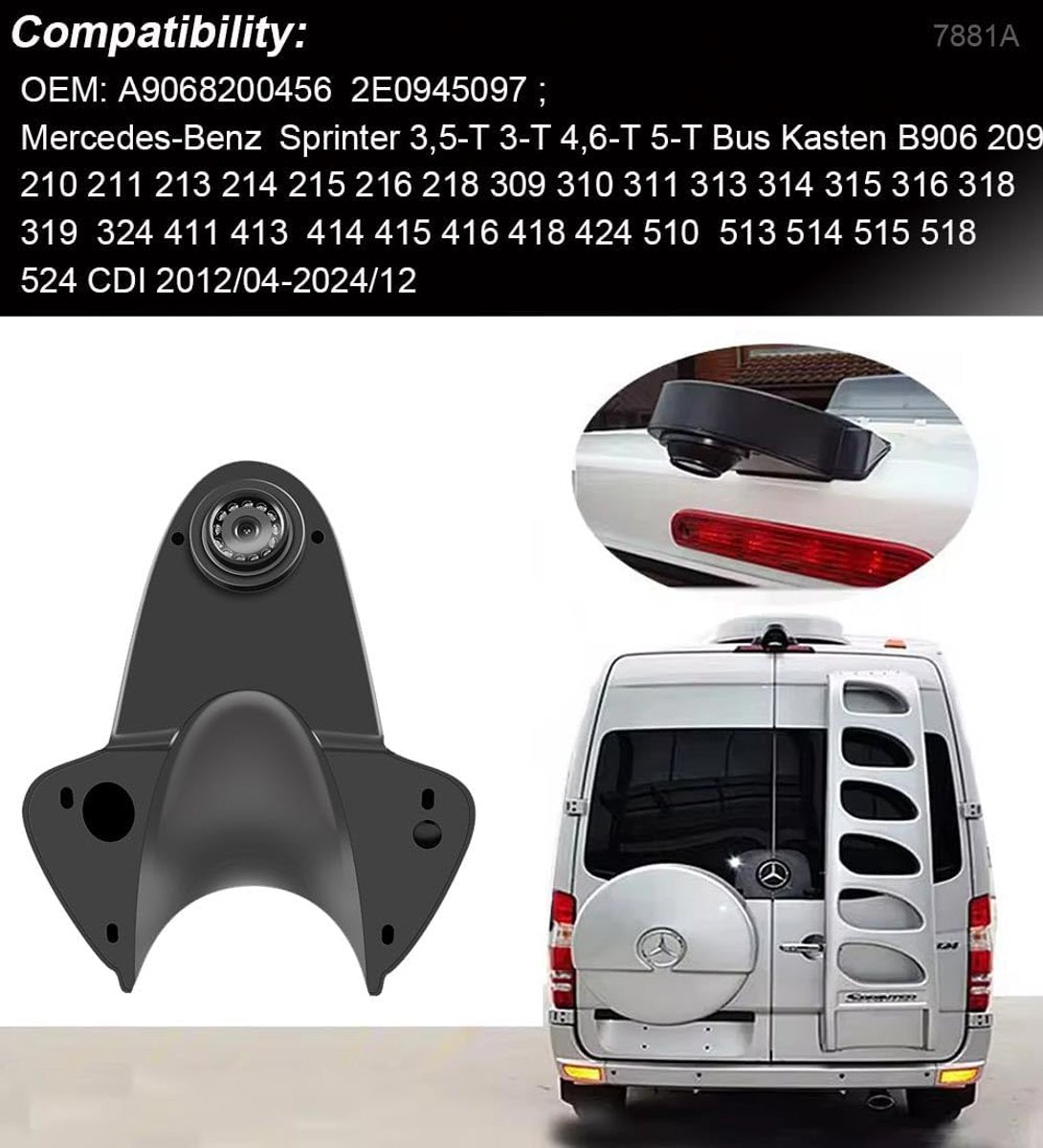 Achteruitrijcamera HD - Vervanging voor Mercedes Benz Sprinter - Brede kijkhoek - Intelligente nachtzicht - ShopVlot