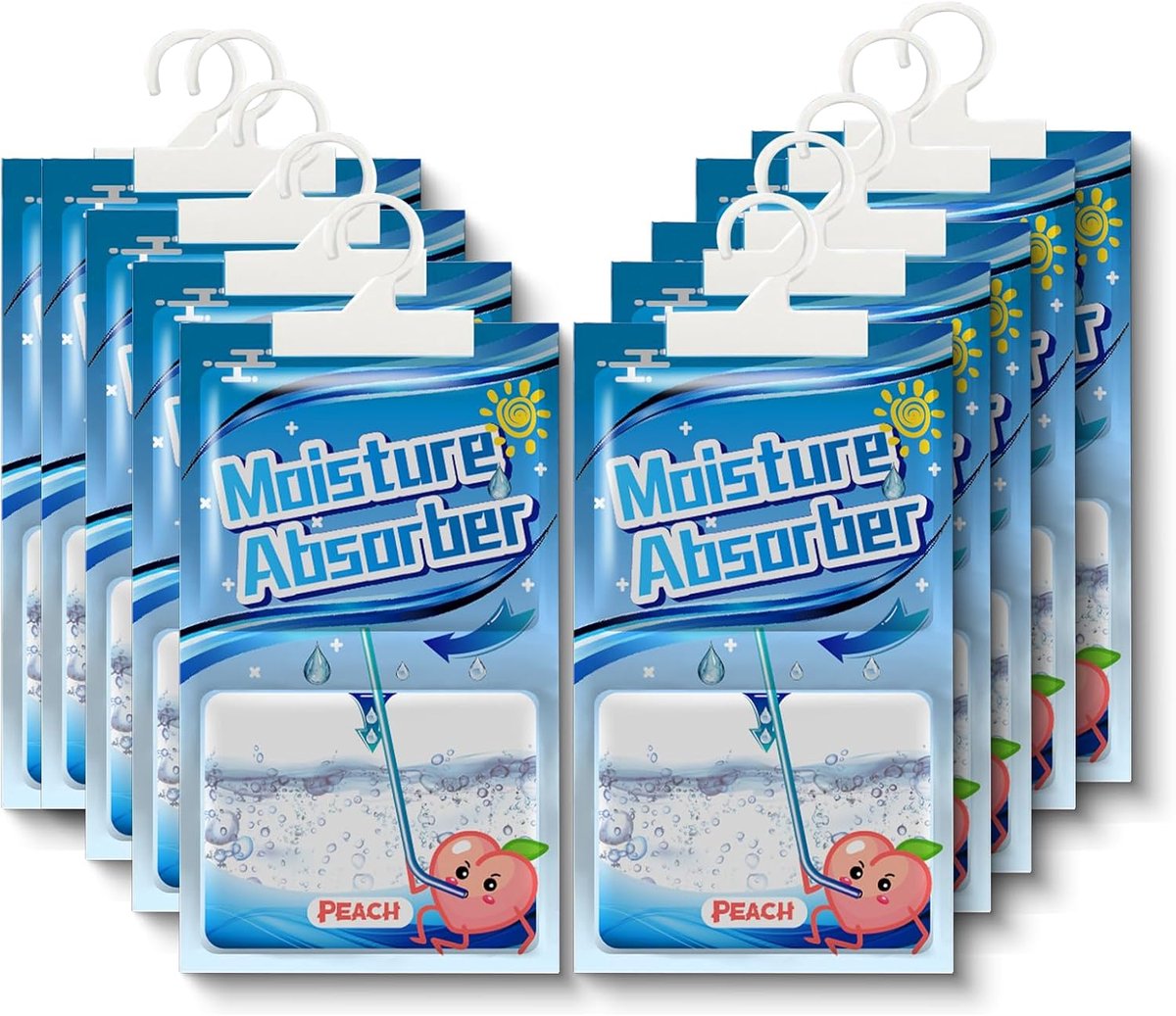 Dehumidifier 10 Packs x 100g - Vochtabsorberende Zak - Met Geur - Voor Schimmel- en Vochtbestendig In Kasten - ShopVlot