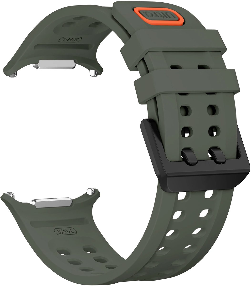 Strap-it Siliconen bandje geschikt voor Samsung Galaxy Watch Ultra 2 (2026) / Ultra (2024/2025) - Donkergroen