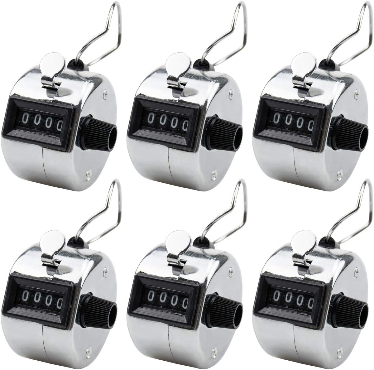 Telfer 6 Pack Hand Tally Counter - Digitale Clicker - Mechanisch - Ideaal voor telwerkzaamheden - ShopVlot
