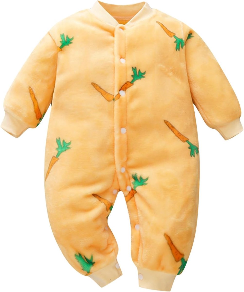 Overall playsuit newborn baby jongens meisjes - fleece dik warm - schattig en comfortabel - perfect voor de winter - SnelShoppen