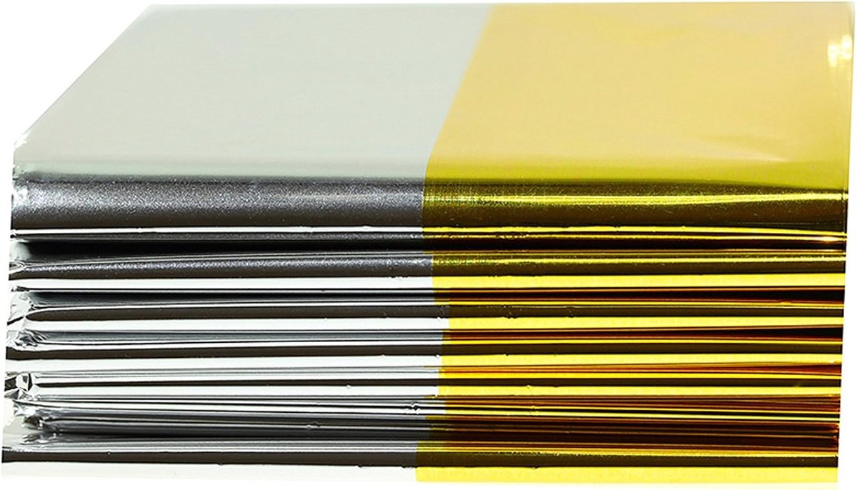 Rescue blanket 160 x 210 cm - goud-zilver folie - optimale isolatie - eenvoudig toepasbaar - SnelShoppen