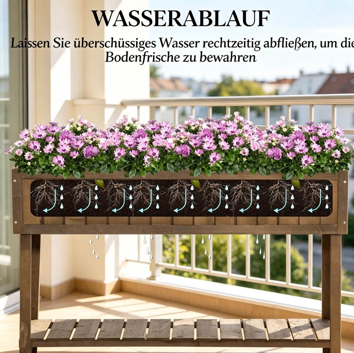 Moestuinbak Verhoogd Met Onderplank 110 X 56 X 76 Cm Dennenhout Bruin Voor Moestuin En Buiten