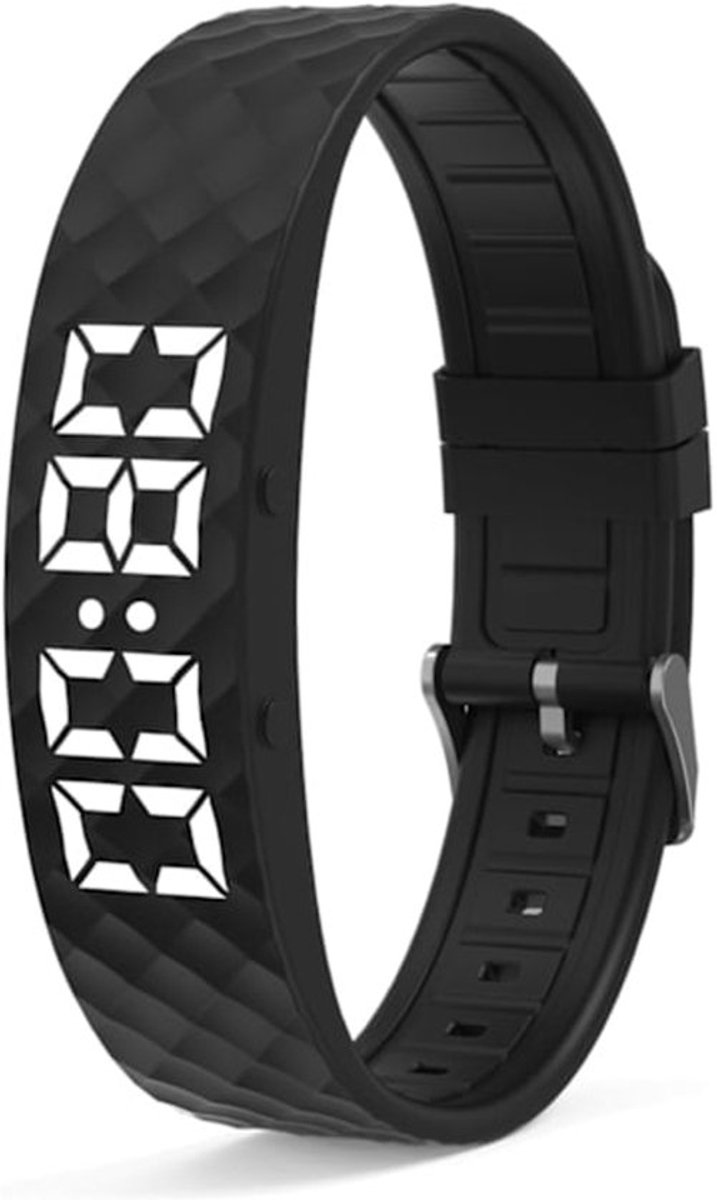 Wekker - Trillingsalarm Armband - Trillingsalarm Herinneringshorloge - Stille Trillingswekker Armband - 8 sets trilwekkers - Met slaapmonitoring | bewegingsgegevens - Zwart