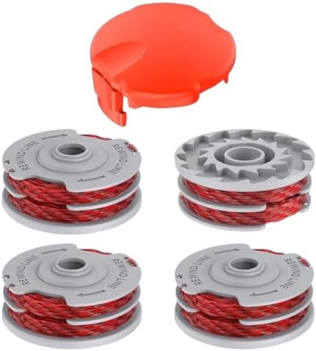 Vervangende grastrimmerspoel geschikt voor FLY021/513937190, Autofeed nylon spoel - 4 stuks